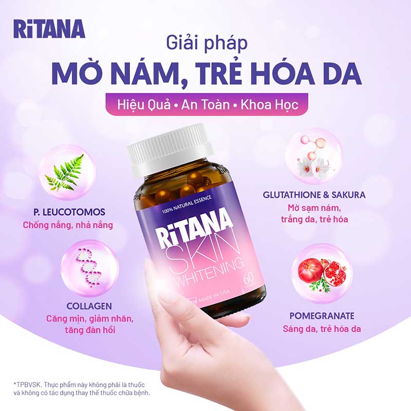 Uống Ritana làm mờ nám trẻ hóa da