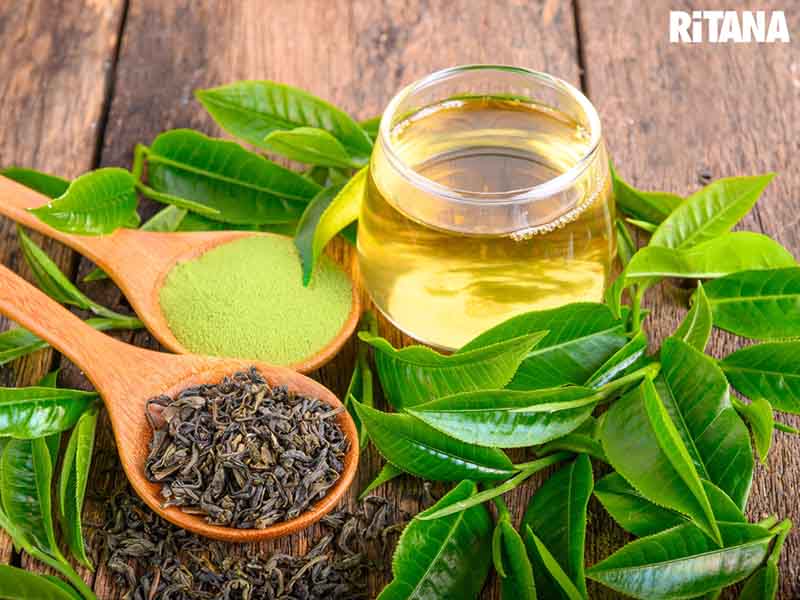 Uống trà xanh giúp chống lão hóa da