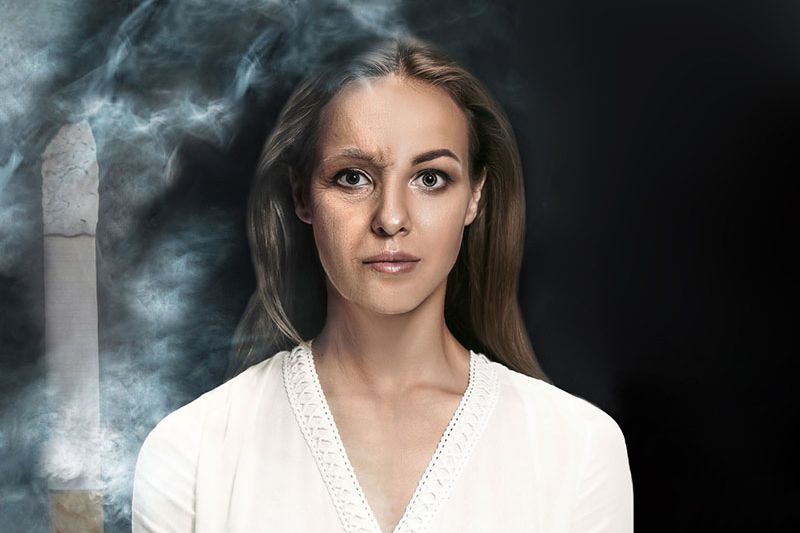 thuốc lá gây lão hóa da