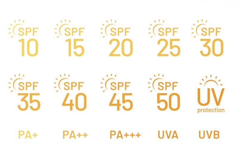 các chỉ số spf của kem chống nắng