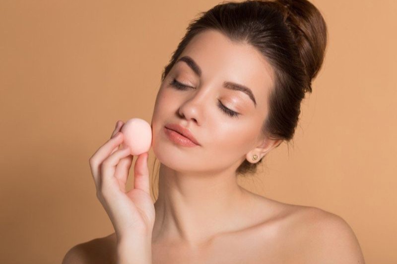 bông tán kem chống nắng