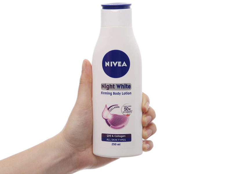 Kem dưỡng trắng da body ban đêm Nivea Night White Firming Body Lotion