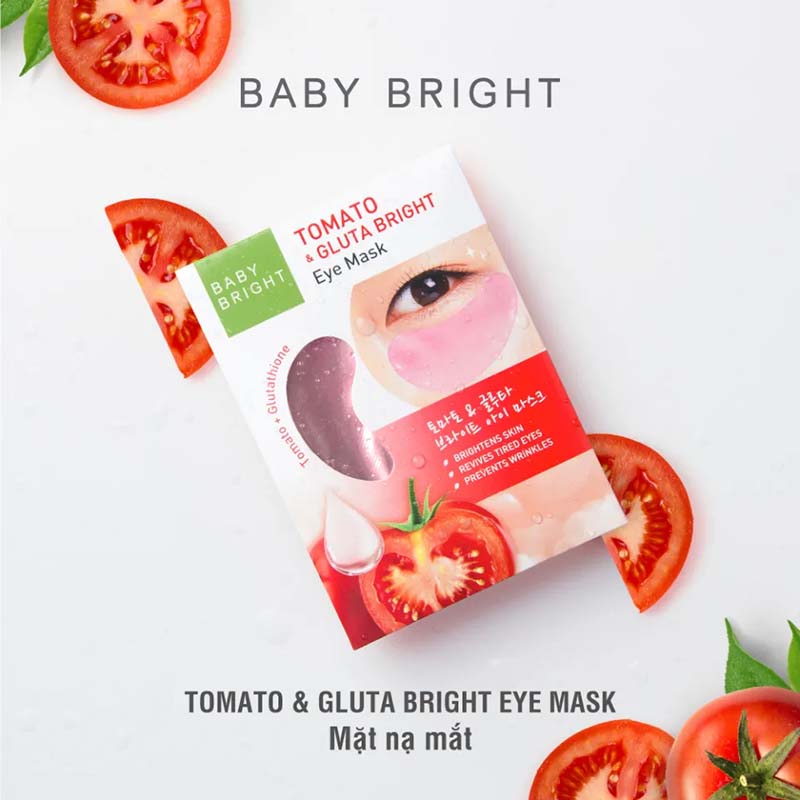 Mặt nạ Baby Bright Tomato & Gluta Bright Eye Mask 