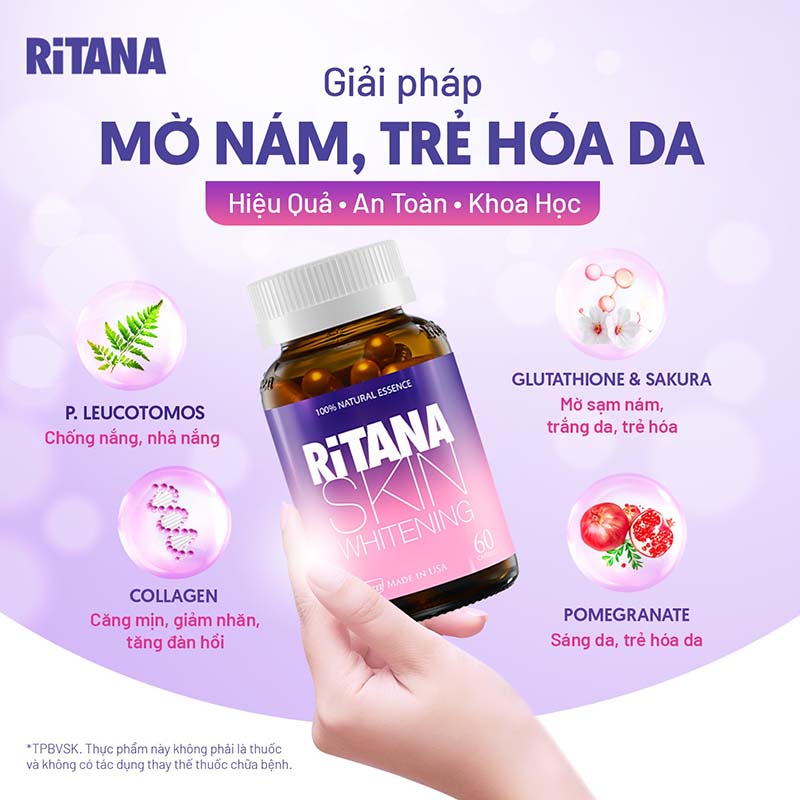 RiTANA - Một giải pháp dưỡng da, hỗ trợ làm mờ nám và tàn nhang khoa học, hiệu quả